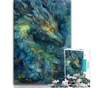 1000 Pieces Jigsaw Puzzles For Teens And Adults Stained Glass Dragon 1000 Pieces for Teenagers,Challenging Game Toys Wall Decoration Unique Birthday And Xmas Gifts 75x50cm