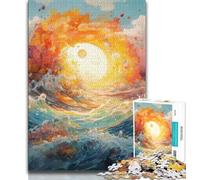 1000 Pieces Jigsaw Puzzles For Teens And Adults Sun on The Sea Adult Puzzles,Perfect for Game Nights, Colorful Toy for Home Gift (size 75x50cm)