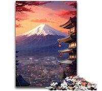 1000 Pieces Jigsaw Puzzles For Teens And Adults Sunset at Mount Fuji Teenager Puzzles,for Challenging Toy Game And Family Play (26x38cm)