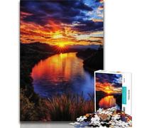 1000 Pieces Jigsaw Puzzles For Teens And Adults Sunset Landscape Adult Puzzles,Perfect for Game Nights, Colorful Toy for Home Gift (size 75x50cm)