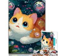 1000 Pieces Jigsaw Puzzles For Teens And Adults Swimming Cat,Toys Educational Games Stress Relieving Great Gifts And Toys 38X26CM