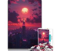 1000 Pieces Jigsaw Puzzles For Teens And Adults Telepathic Moon Whales Teenager Puzzles,Toys Educational Games Stress Relieving Unique Birthday And Gifts (size 38x26cm)