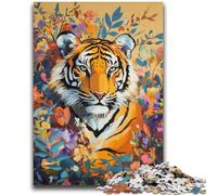 1000 Pieces Jigsaw Puzzles For Teens And Adults Tiger in The Jungle for Age 14+ Quiz Game Fun at Home Activities, Birthday Present,Travel Gifts 50x75cm