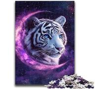 1000 Pieces Jigsaw Puzzles For Teens And Adults Tiger on The Moon Educational Stress Relief Toy Parent-child Interaction for And Age 14 38x26cm