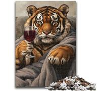 1000 Pieces Jigsaw Puzzles For Teens And Adults Tiger on The Sofa Learning Educational Toys Fun at Home Activities, Birthday Present,Travel Gifts 38x26cm