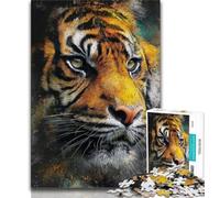 1000 Pieces Jigsaw Puzzles For Teens And Adults Tiger Portrait,Educational Family Game Wall Decoration Unique Birthday And Xmas Gifts (75x50cm)