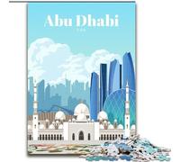 1000 Pieces Jigsaw Puzzles For Teens And Adults Travel to Abu Dhabi, Decompressing Intellectual Educational Toy Birthday Present, Gifts, Wall Art 26x38cm