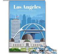 1000 Pieces Jigsaw Puzzles For Teens And Adults Travel to LA, Suitable for People Aged 14 And Above Educational Games Secret Santa Gifts 75x100cm