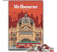 1000 Pieces Jigsaw Puzzles For Teens And Adults Travel to Melbourne Again, Toy Intellectual Game Enhance Love between Couples for Ages 14+ 75x100cm