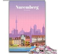 1000 Pieces Jigsaw Puzzles For Teens And Adults Travel to Nuremberg, Suitable for People Aged 14 And Above Educational Games Secret Santa Gifts 75x100cm