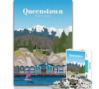 1000 Pieces Jigsaw Puzzles For Teens And Adults Travel to Queenstown,for Educational Game Challenge Toy Deal As Gifts for The Whole Family (38x26cm)