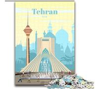 1000 Pieces Jigsaw Puzzles For Teens And Adults Travel to Tehran, Toy Intellectual Game Enhance Love between Couples for Ages 14+ 75x100cm