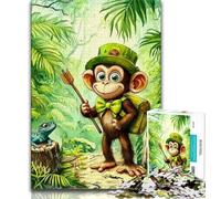 1000 Pieces Jigsaw Puzzles For Teens And Adults Traveling Monkey,for Educational Game Challenge Toy Deal As Gifts for The Whole Family 38X26CM