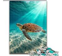 1000 Pieces Jigsaw Puzzles For Teens And Adults Turtle in The Ocean, Family Game Stress Reliever Difficult Challenge A Work of Art for Ages 14+ (Size 26x38cm)
