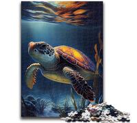 1000 Pieces Jigsaw Puzzles For Teens And Adults Turtle Underwater Challenging Game And Family Play Educational Game for Birthday, Chrismas 26x38cm