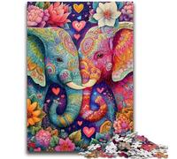 1000 Pieces Jigsaw Puzzles For Teens And Adults Two Elephants Adult Puzzles,Challenging Game Gifts for Is Ideal As A Gift for The Whole Family (26x38cm)