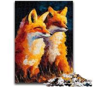 1000 Pieces Jigsaw Puzzles For Teens And Adults Two Foxes Adult Puzzles,learning Educational for Is Ideal As A Gift for The Whole Family (50x75cm)