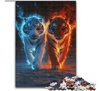 1000 Pieces Jigsaw Puzzles For Teens And Adults Two Tigers,Stress Reliever Difficult Challenge Is Ideal As Gifts for The Whole Family 38x26cm