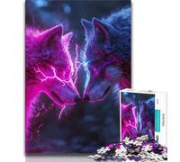 1000 Pieces Jigsaw Puzzles For Teens And Adults Two Wolves Teenager Puzzles,Toys Educational Games Stress Relieving Unique Birthday And Gifts (size 75x50cm)