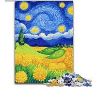 1000 Pieces Jigsaw Puzzles For Teens And Adults Van Gogh Fields, for Educational Game Challenge Toy Enhance Memory for Age 14 (Size 26x38cm)