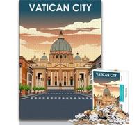 1000 Pieces Jigsaw Puzzles For Teens And Adults Vatican City Travel Poster,Challenging Game Toys for Is Ideal As A Gift for The Whole Family (38x26cm)