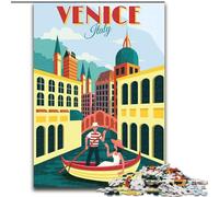 1000 Pieces Jigsaw Puzzles For Teens And Adults Venice City Italy Travel, Suitable for People Aged 14 And Above Educational Games Secret Santa Gifts 50x75cm