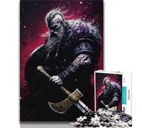 1000 Pieces Jigsaw Puzzles For Teens And Adults Viking Knight Shield Teenager Puzzles,is Ideal As Gifts for The Whole Family for Age 14 75x50cm