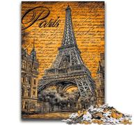 1000 Pieces Jigsaw Puzzles For Teens And Adults Vintage Paris Eiffel Tower Brain Teaser Game Wall Decoration Unique Birthday And Xmas Gifts 50x75cm