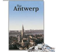 1000 Pieces Jigsaw Puzzles For Teens And Adults Visit Antwerp Stress Reliever Difficult Challenge Every Piece Is Unique - Challenging Family Fun Game (50x75cm) 1000pcs