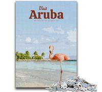 1000 Pieces Jigsaw Puzzles For Teens And Adults Visit Aruba Teenager Puzzles,Fun Present & Activity for Home,Toy for Rainy Days (50x75cm)