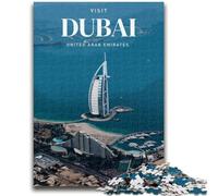 1000 Pieces Jigsaw Puzzles For Teens And Adults Visit Dubai 1000 Pieces for Adults,Stress Reliever Staycation Kill Time Parent-child Interaction (26x38cm)