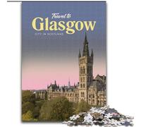 1000 Pieces Jigsaw Puzzles For Teens And Adults Visit Glasgow, Suitable for People Aged 14 And Above Educational Games Secret Santa Gifts 50x75cm