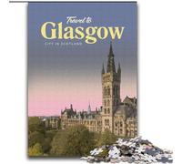 1000 Pieces Jigsaw Puzzles For Teens And Adults Visit Glasgow, Suitable for People Aged 14 And Above Educational Games Secret Santa Gifts 75x100cm