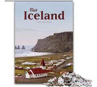 1000 Pieces Jigsaw Puzzles For Teens And Adults Visit Iceland, Suitable for People Aged 14 And Above Educational Games Secret Santa Gifts 26x38cm