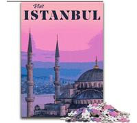 1000 Pieces Jigsaw Puzzles For Teens And Adults Visit Istanbul,Challenging To Complete But Fun And Humorous Unique Birthday And Gifts 38x26cm