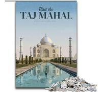 1000 Pieces Jigsaw Puzzles For Teens And Adults Visit Taj Mahal, Decompressing Intellectual Educational Toy Birthday Present, Gifts, Wall Art 50x75cm