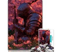 1000 Pieces Jigsaw Puzzles For Teens And Adults Warrior Under The Cherry Blossoms,Toys Educational Games Stress Relieving Great Gifts And Toys 38X26CM