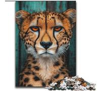 1000 Pieces Jigsaw Puzzles For Teens And Adults Watercolor Cheetah,Challenging Game Toys for Is Ideal As A Gift for The Whole Family 38x26cm