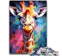 1000 Pieces Jigsaw Puzzles For Teens And Adults Watercolour Giraffe Teenager Puzzles,for Challenging Toy Game And Family Play (26x38cm)