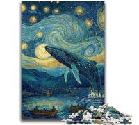 1000 Pieces Jigsaw Puzzles For Teens And Adults Whales in The Starry Sky Puzzles,Educational Stress Relief Toy Great Gifts And Toys (50x75cm)