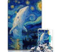 1000 Pieces Jigsaw Puzzles For Teens And Adults Whales in The Starry Sky,Stress Reliever Difficult Challenge Is Ideal As Gifts for The Whole Family (75x50cm)