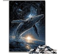 1000 Pieces Jigsaw Puzzles For Teens And Adults Whales Under The Night Sky, Family Activity Unique Home Decor And Gifts for Ages 14+ (Size 26x38cm)