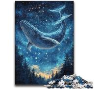 1000 Pieces Jigsaw Puzzles For Teens And Adults Whales Under The Starry Sky 1000 Piece Jigsaw,Toys Educational Games Stress Relieving Unique Birthday And Gifts (75x50cm)