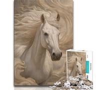 1000 Pieces Jigsaw Puzzles For Teens And Adults White Horse Adult Jigsaw,Educational Toys & Games for Adults And Teenagers (size 38x26cm)