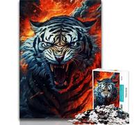 1000 Pieces Jigsaw Puzzles For Teens And Adults White Tiger Horror Teenager Puzzles,Fun Present & Activity for Home,Toy for Rainy Days 75x50cm