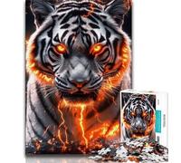 1000 Pieces Jigsaw Puzzles For Teens And Adults White Tiger,Stress Reliever Difficult Challenge Is Ideal As Gifts for The Whole Family (75x50cm)