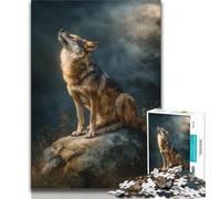 1000 Pieces Jigsaw Puzzles For Teens And Adults Wolf Under The Aurora,Challenging Game Toys for Is Ideal As A Gift for The Whole Family (75x50cm)