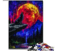 1000 Pieces Jigsaw Puzzles For Teens And Adults Wolf Under The Moon, for Age 14 Years And over Home Decor As A Gift for The Whole Family And Friends (Size 26x38cm)
