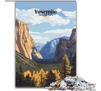1000 Pieces Jigsaw Puzzles For Teens And Adults Yosemite National Park, Suitable for People Aged 14 And Above Educational Games Secret Santa Gifts 50x75cm