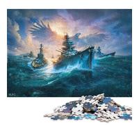 1000 Pieces Jigsaw Puzzles German Battleships Creative Square Jigsaw Puzzles for Adults And Paper Puzzles Challenging Game 38x26cm/1000pcs
